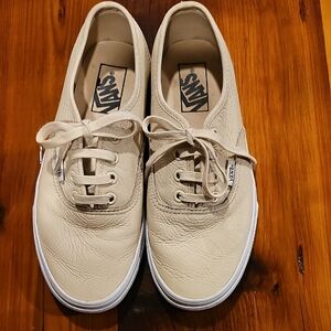 Vans Off-White Leather Sneakers